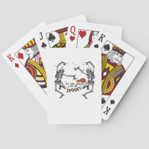 Tis The Season To Spooky Halloween Skeleton Retro  Playing Cards