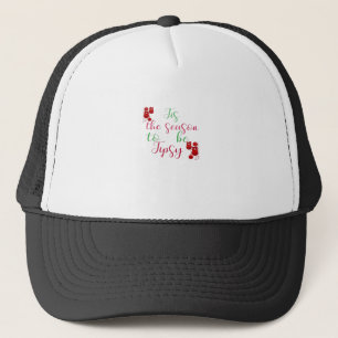Tis The Season To Tipsy Christmas Trucker Hat