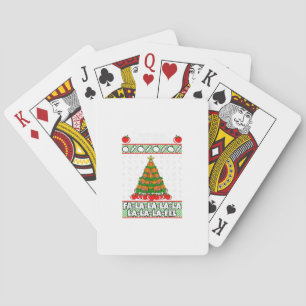 Tis The Season To Vegan Christmas Pajama X-Mas Veg Playing Cards