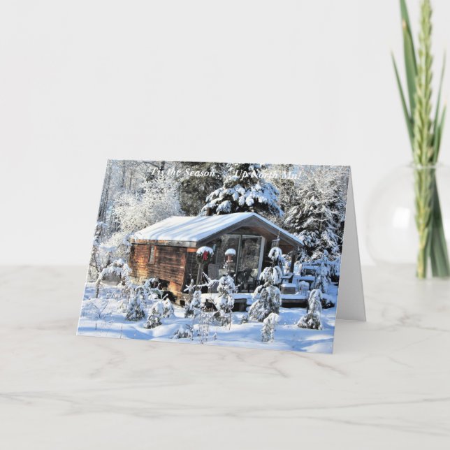 'Tis the Season Up North  Mn!  Merry Christmas Thank You Card (Front)