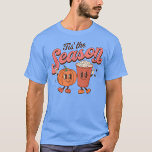 Tis The Season Vintage Retro Style Pumpkin Autumn  T-Shirt