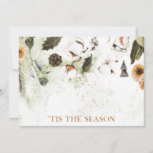 'Tis the Season Watercolor Holiday Card