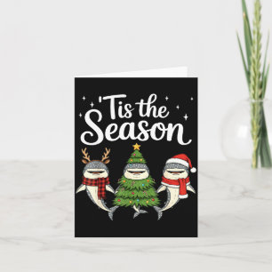 Tis The Season Whale Shark Christmas Santa  Card