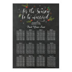 tis the season winter wedding seating chart sign