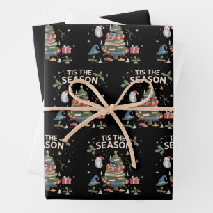 Tis the Season Wizard School Christmas Cosy Magic Wrapping Paper Sheet