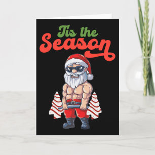 Tis The Season Workout Christmas Tree Cakes Debbie Card