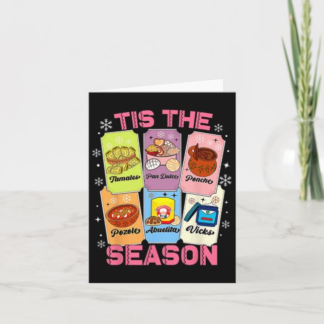 Tis The Season Xmas Card Mexican Christmas Pan Dul (Front)