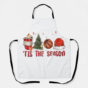 Tis the Season Xmas Christmas Basketball Apron