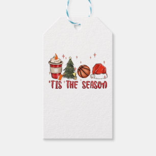 Tis the Season Xmas Christmas Basketball Gift Tags