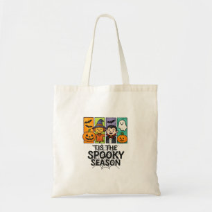 Tis The Spooky Season Halloween Vampire Pumpkin De Tote Bag