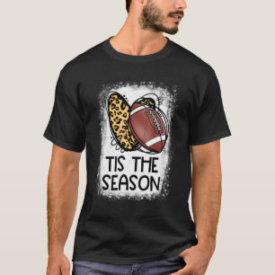 Tis To The Season Leopard Heart Football Season Ga T-Shirt