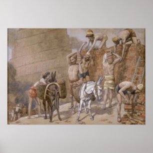 Tissot - Building The Tower Of Babel 1896 Poster