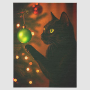 Tissue/Craft Paper of Christmas Cat