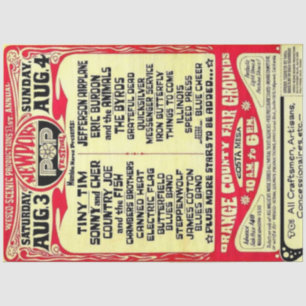 Tissue Craft Paper Vintage Rock Poster