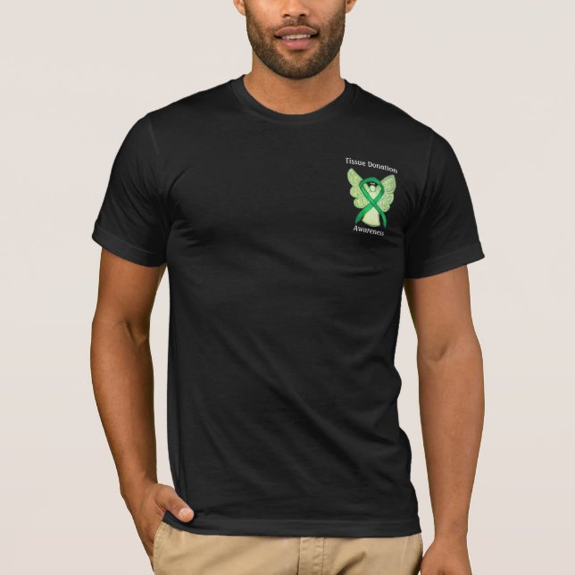 Tissue Donation Awareness Ribbon Angel Shirts (Front)