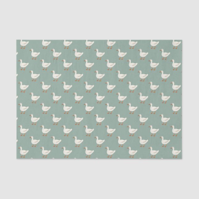Tissue Paper (25cm x 38cm) - Cute Ducks Pattern (Front)