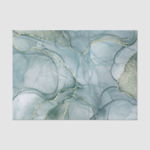 Tissue Paper (25cm x 38cm) - Mint Pattern