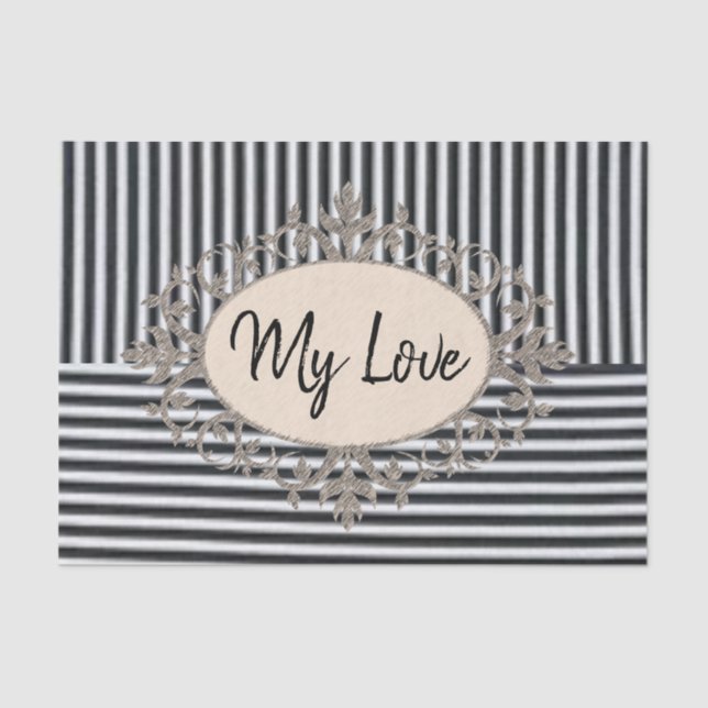 Tissue Paper Beach Black Stripes (Front)