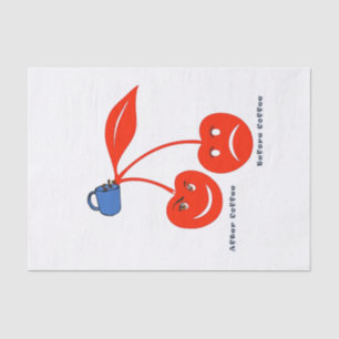 Tissue Paper Before & After Coffee Cherries