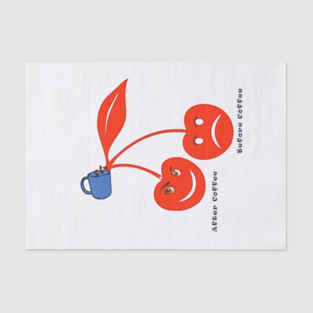 Tissue Paper Before & After Coffee Cherries (Front)