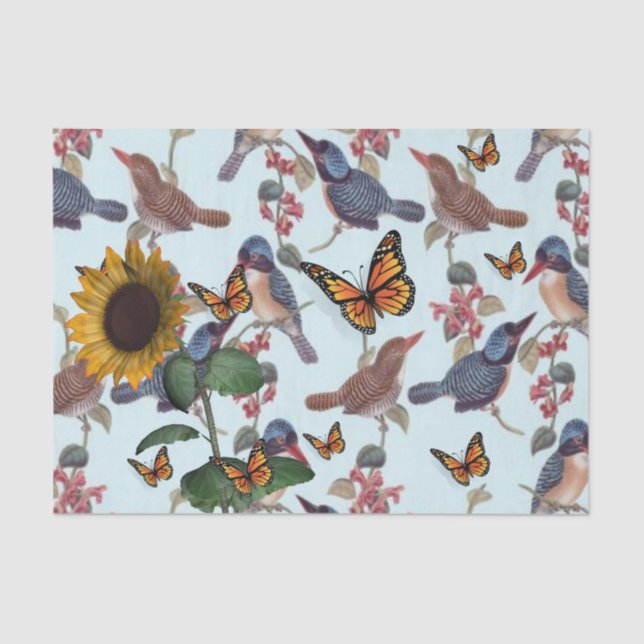 Tissue Paper Bird Butterfly (Front)