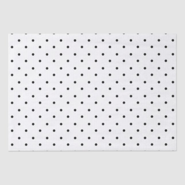 Tissue Paper/Black Polka Dots Paper (Front)