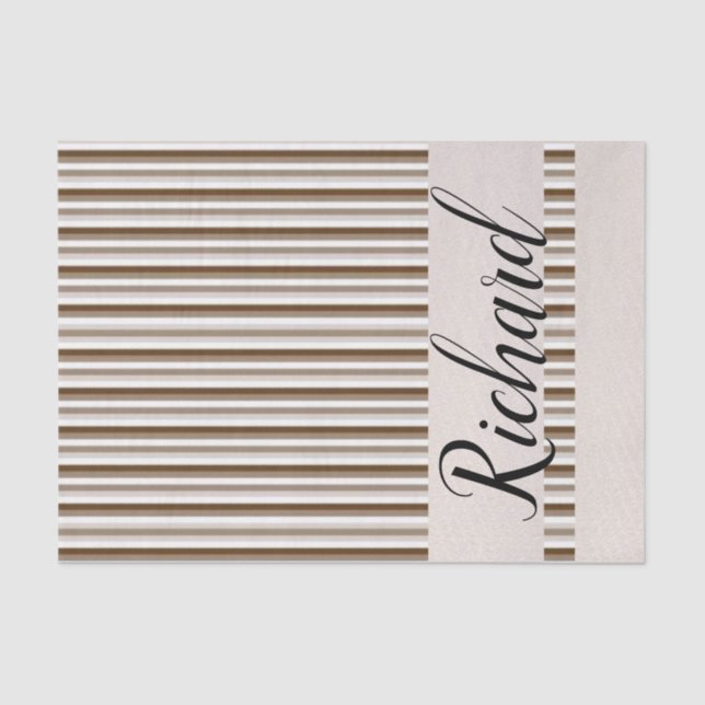 Tissue Paper Brown Stripes (Front)