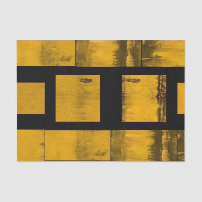 Tissue Paper Burnt Yellow Black (Front)