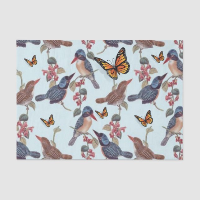 Tissue Paper, Butterfly Birds Paper (Front)