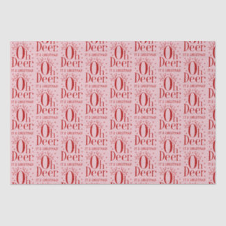 Tissue paper Christmas deer funny illustration