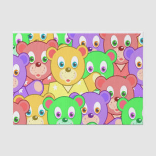 Tissue Paper, Colourful Teddy Bears Paper