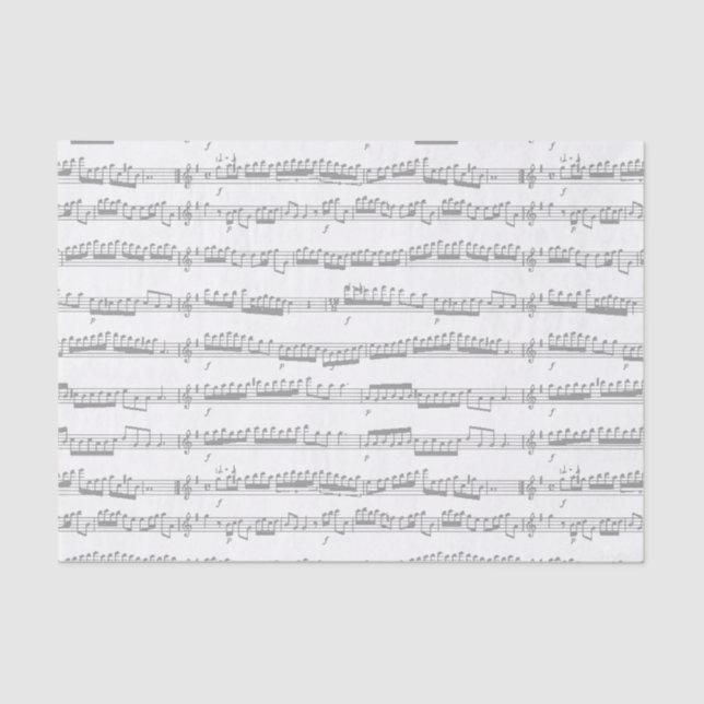 tissue paper dark grey and white music notes sheet (Front)