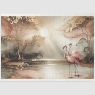 Tissue Paper Decoupage Gift Wrapping