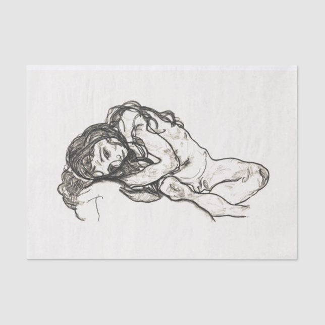TISSUE PAPER : EGON SCHIELE  : GIRL : 1918 (Front)