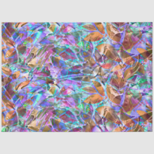 Tissue Paper Floral Abstract Stained Glass