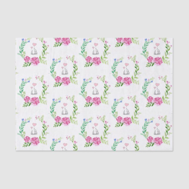 Tissue Paper Floral Elephant (Front)