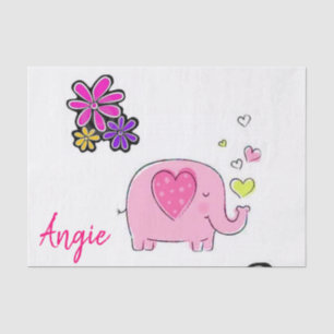 Tissue Paper Floral Pink Pigs