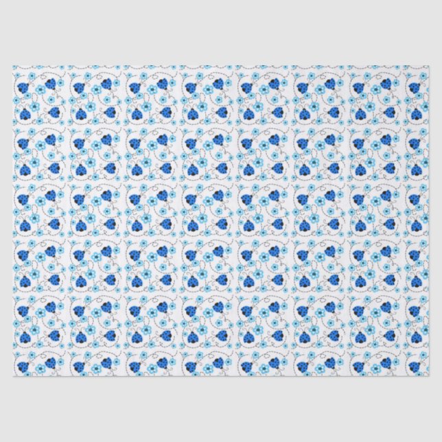 Tissue Paper/Flowers and Ladybugs Paper (Front)