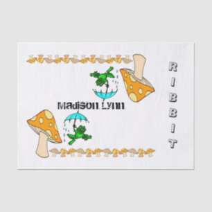 Tissue Paper Frog Ribbit Mushroom