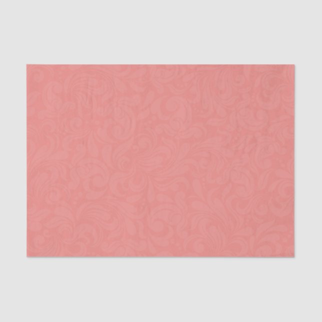 Tissue Paper Gift Wrap Solid Salmon Color (Front)