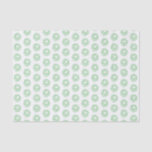 Tissue Paper - Green Christmas Wreaths<br><div class="desc">Wreath image of holly and bow is printed in green,  showing paper choice as background colour. Multiple images are in staggered rows.</div>