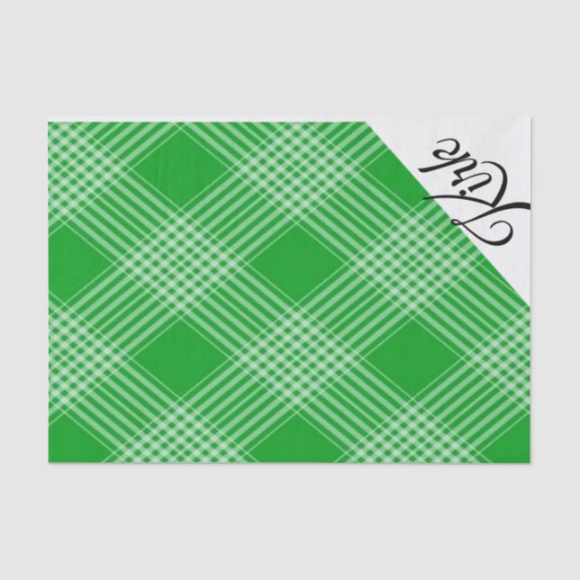 Tissue Paper Green Plaid (Front)