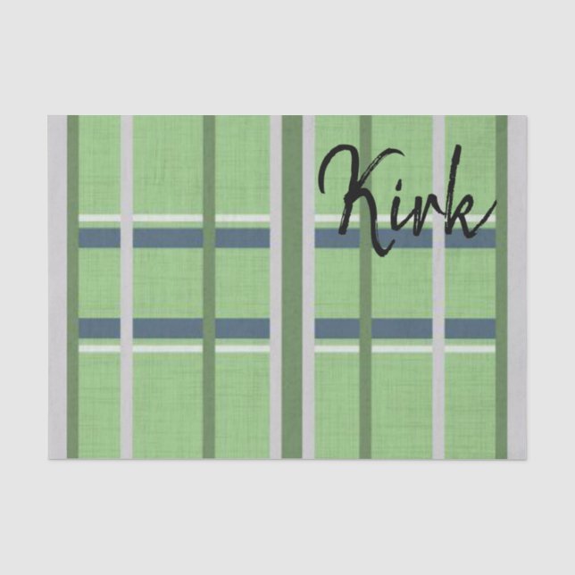 Tissue Paper Green Plaid (Front)