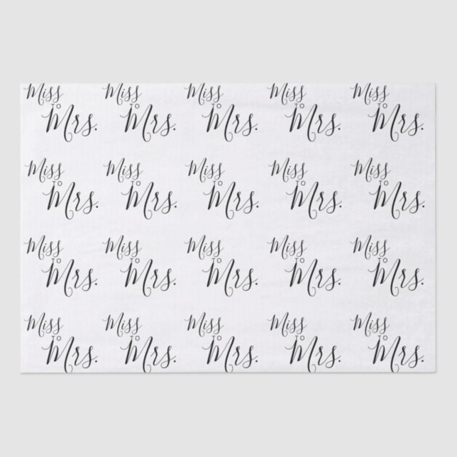 Tissue Paper - Miss to Mrs. (Front)