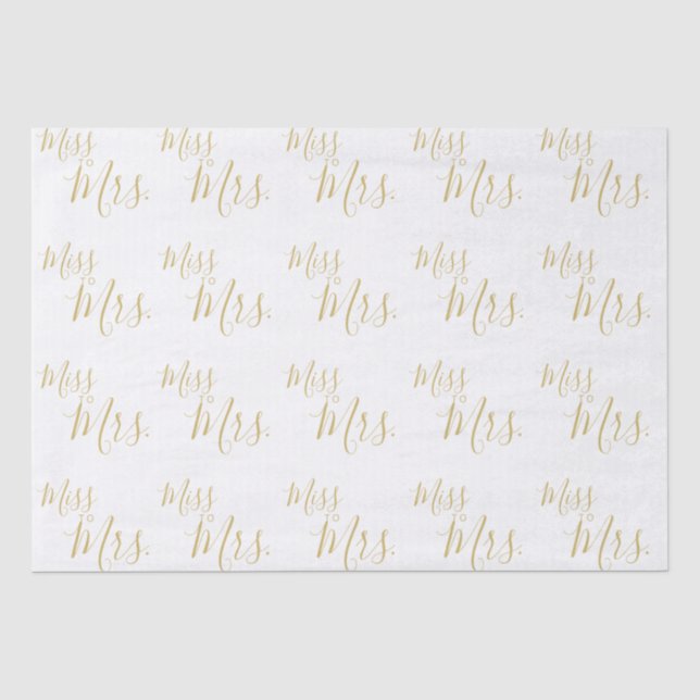 Tissue Paper - Miss to Mrs. Gold (Front)