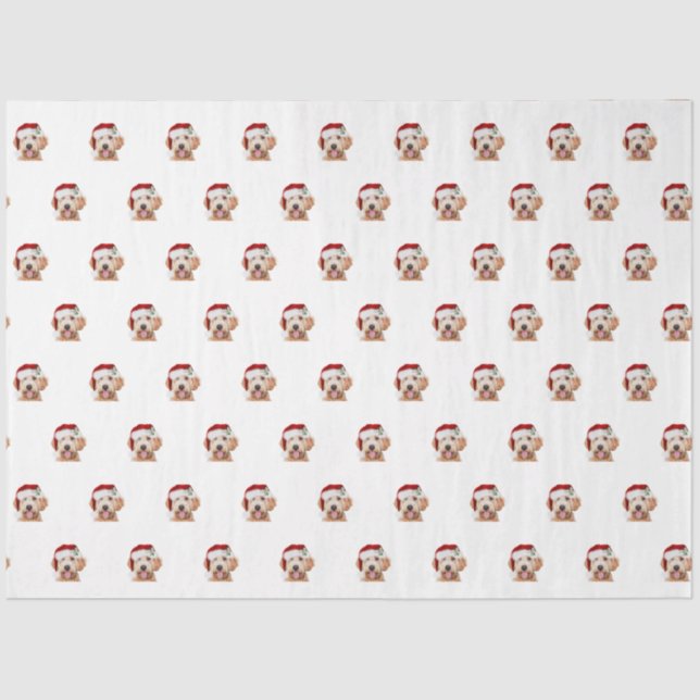 Tissue Paper of Christmas golden doodle (Front)