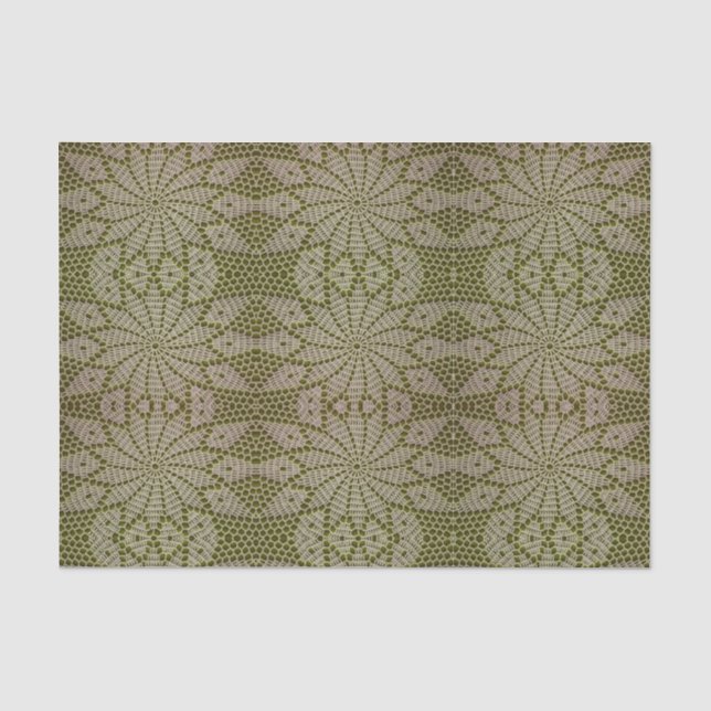 Tissue Paper - Olive Crochet - HAMbyWG (Front)