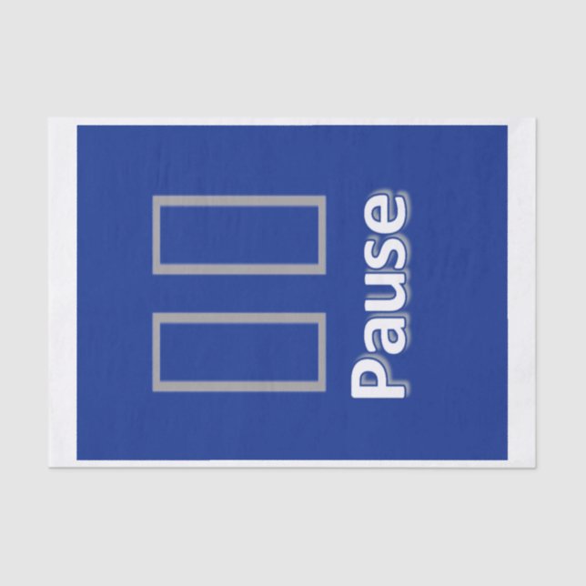 Tissue Paper Pause Blue (Front)