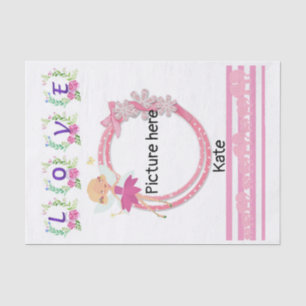 Tissue Paper Pink Fairy Floral Love