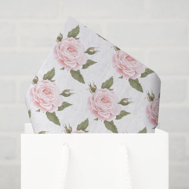 Tissue Paper-Pink Rose Paper (Gift Bag)